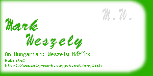 mark weszely business card